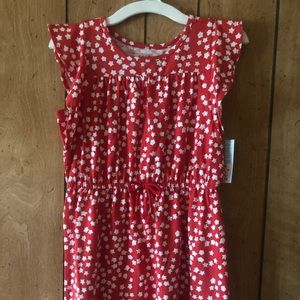 CAT & JACK - Girl's Red And White Star Dress .